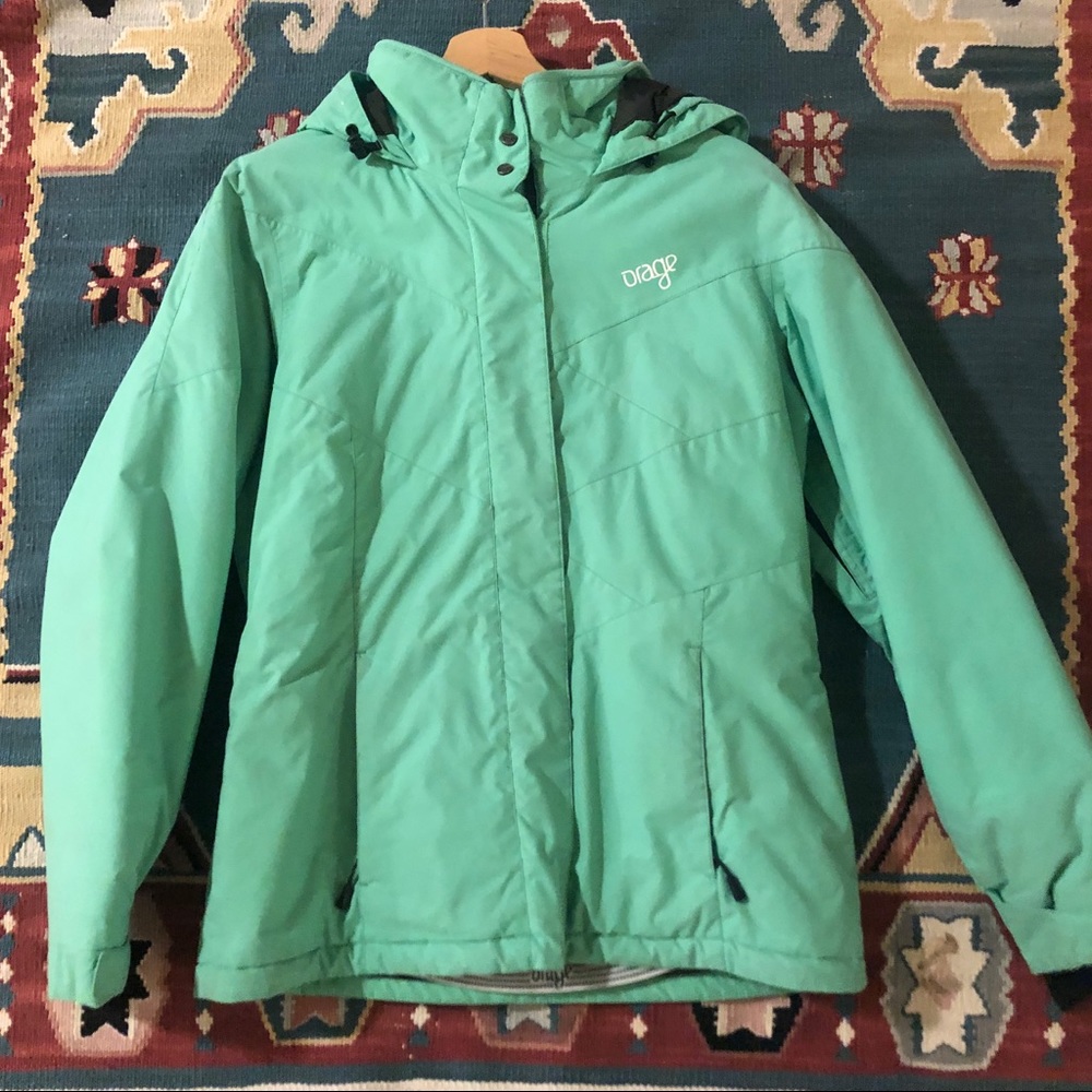 Orange ski set; coat and pant combo